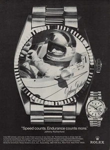 Pubblicità Stampa Vintage 1981 Rolex Johnny Rutherford Indy 500 Velocità Conta Resistenza - Foto 1 di 2