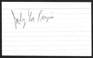 Johnny LaPonzina ( So Florida PGA HOF ) LSU SIGNED AUTOGRAPH AUTO 3x5 INDEX COA - Picture 1 of 1