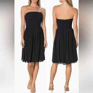 Kleid The Population Haldis gerafft trägerlos Cocktailkleid Farbe schwarz Gr. XS - Bild 1 von 8