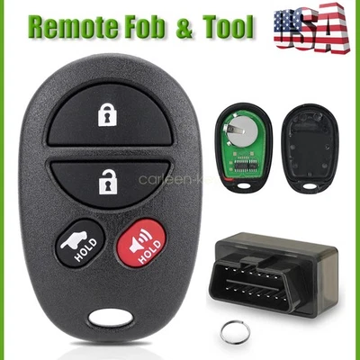 Replacement For 2008 - 2017 Toyota Sequoia 4 Button Remote Key Fob With Tool Kit - Image 1 of 4