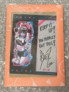 Hololive English Hakos Baelz 2nd anniversary of activity Autographed stan card - Picture 1 of 3