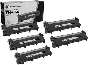 LD 5pk Compatible HY Black Laser Cartridge Set for Brother Toner TN660 Printer - Picture 1 of 9