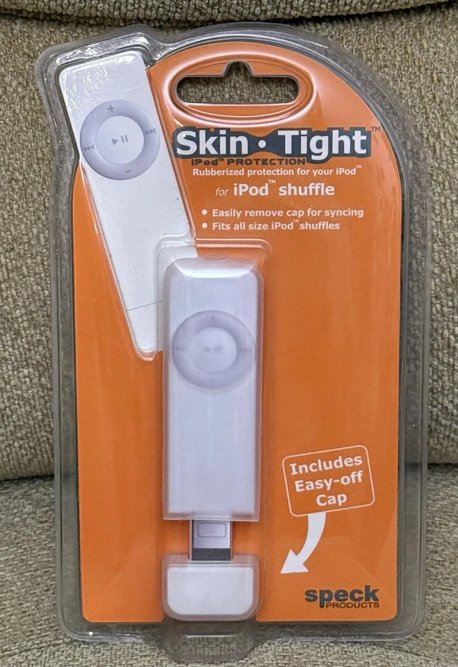 Protección de goma apretada Speck Skin para iPOD Shuffle - Piel transparente - Nuevo en paquete Foto 1 de 4