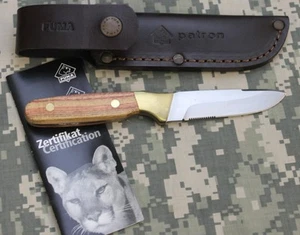 2011 Puma Patron w/ Rosewood Handle Scales & Combo Edge Drop Point Blade 125001 - Picture 1 of 4