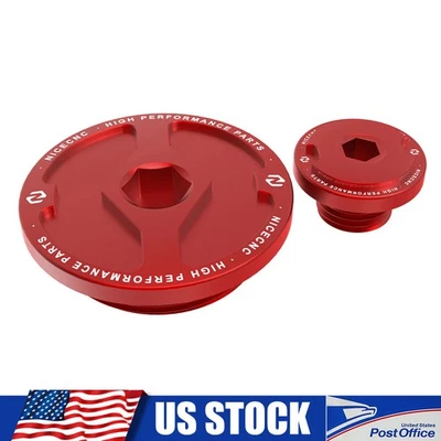 Crankcase Cover Plugs Straight Screw For Yamaha YFZ450X 10-11 YFZ450R 09-23 Red - Image 1 of 4