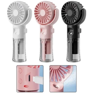 Tragbarer wiederaufladbarer Ventilator mit Nebelspray und 6000 U/min Geschwindig - Photo 1/15