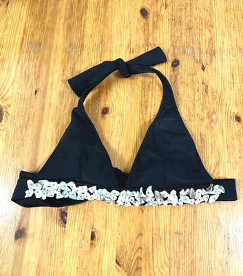 Sujetador de bikini Sofi para mujer negro adornos de piedra hecho en Brasil talla mediana Foto 1 de 4