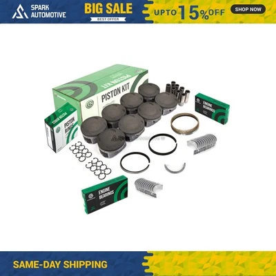 Pistons Main Rod Bearings Fit 04-12 Infiniti Nissan Pathfinder Armada 5.6L - Image 1 of 4