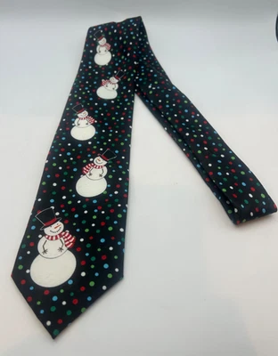 Corbata de Navidad para hombre corbata de Navidad saludos sello MMG Showman azul Foto 1 de 4