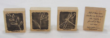 Stampin’ Up! 2005 Rubber Stamp Set OF 4 - All I Have Seen, Floral, Dragonfly