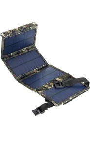 Android 4 Panel Solar Charger Power Bank Pack 30000mAh 2 USB Port Robust Leather - Picture 1 of 3