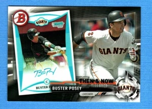 2017 Topps Bowman Then & Now #7 Buster Posey Giants - Picture 1 of 1