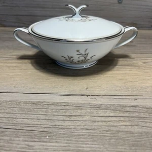 Noritake Ardis 5772 Platinum Porcelain China Sugar Bowl W/ Lid Cover - Picture 1 of 7