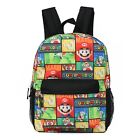 Super Mario 16" Allover Print Character School Backpack One Size Multi
