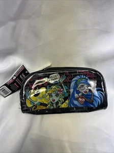 Monster High Pencil Case Cosmetic Makeup Case Pouch Mattel PVC Zip NWT - Picture 1 of 2