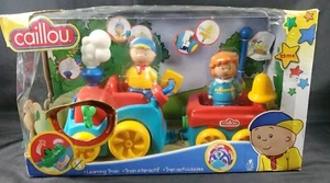 Caillou Learning Train Toy Set 2 Personaggi PBS Bambini Nuovo con scatola contenuto come nuovo danneggiato - Foto 1 di 9