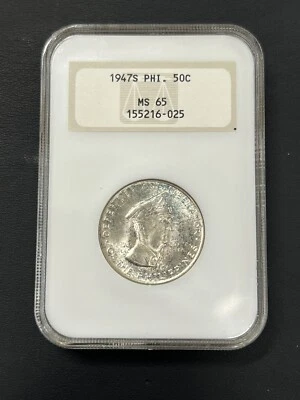1947 S Republic of Philippines 50 Silver Centavos - NGC MS65 - Old Holder  - Image 1 of 4