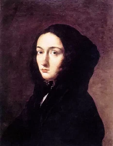 Oil painting martinus rorbye - portrait of the artists wife lucrezia on canvas - Picture 1 of 1