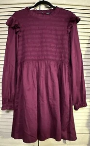 Abito gap nuovo senza etichette donna grande marrone prateria cottagecore elasticizzato midi 100% cotone - Foto 1 di 9