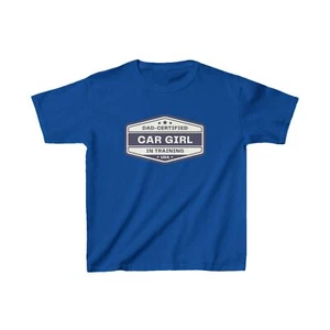 Car Girl in Training Kids T-Shirt - Gift for kid Car Enthusiasts Dad-approved - Picture 1 of 21