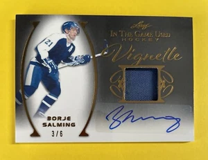 2023 Leaf Borje Salming In Game Use Gear Autograph 3/6 - Picture 1 of 2