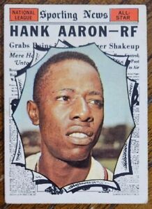 1961 TOPPS HANK AARON ALL-STAR BASEBALL CARD #577  GOOD-VG CREASING READ *YCC*