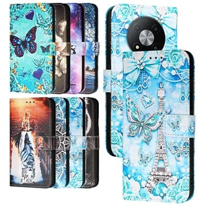 For ZTE Blade A75 A73 A52 V70 V60 V40S Painted Pattern Wallet Book Phone Cover - Picture 1 of 20