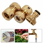 Brass Quick Connector Set for Water Hose 3Pc Kit for Versatile Garden Use