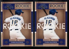 LOT OF (2) CHARLIE BLACKMON 2008 PLAYOFF CONTENDERS #12 ROOKIE TICKET RC FC6148