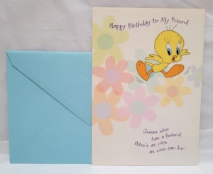 Hallmark Looney Tunes Greeting Card - Happy Birthday Friend - Tweety Bird - Picture 1 of 4