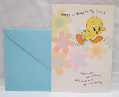Hallmark Looney Tunes Greeting Card - Happy Birthday Friend -  Tweety Bird - Image 1 of 4
