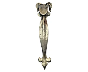Antique Rams Head Fleur-de-lis Door Handle Thumb Latch Pull Heavy Metal Zamak? - Picture 1 of 7