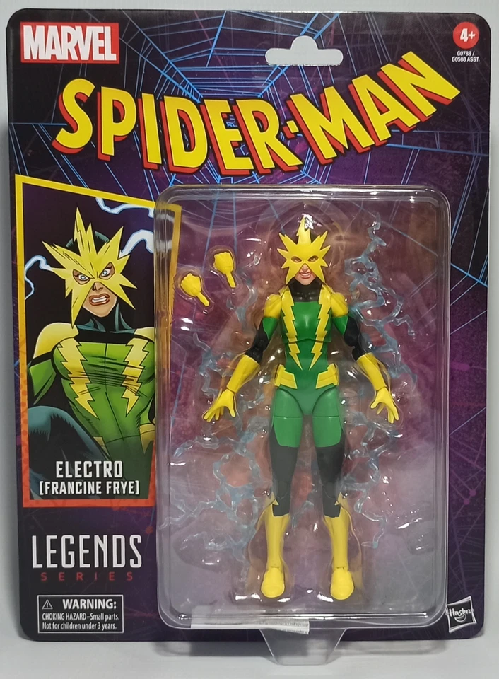 HASBRO MARVEL LEGENDS SPIDER-MAN ELECTRO (FRANCINE FRYE) 6" ACTION FIGURE
