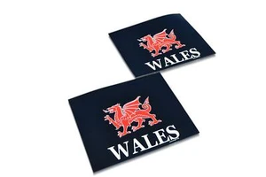 Mud Flaps For Rear UV Rubber Shield WALES Print Logo Mud Guards 2pc - 60x25cm - Picture 1 of 3