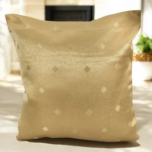 Set of 2 Cushion Covers Cream Diamond 16X16" 40X40 Cm Decorative Modern Design - Picture 1 of 11