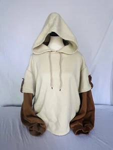 Hooded Bear Paw Embellished Sweatshirt Hoodie Girls Extra Large XL Cream Brown - Picture 1 of 5