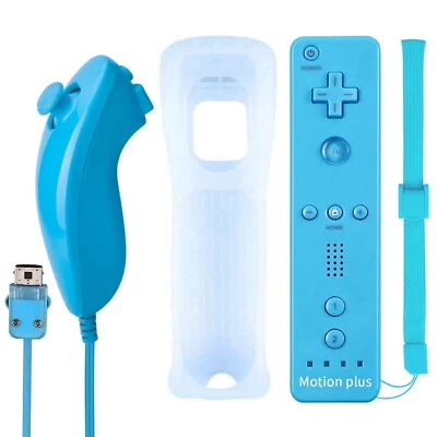Remote Motion 2 in 1 Plus Controller, Nunchuk blau - Nintendo Wii / U (NEU) 🆕✅ - Bild 1 von 4