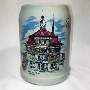 BIERKRUG WS BRAND NEW OLD STOCK STEIN A. REIN RATHAUS 0,5L WEST GERMANY MADE - Bild 1 von 9
