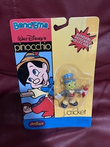 Vtg Disney Justoys Pinocchio Jiminy  Cricket Bendable Bend-Ems Figure - Picture 1 of 4