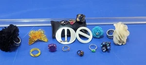 Vintage Lot Of 15 Costume Jewelry Rings Buckles - Picture 1 of 5