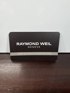RAYMOND WEIL Geneve Watch International Guarantee Card | Blank - Picture 1 of 2