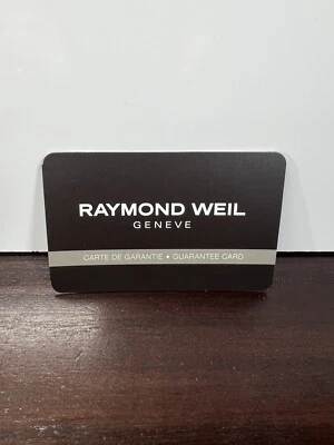 RAYMOND WEIL Geneve Watch International Guarantee Card | Blank - Image 1 of 2