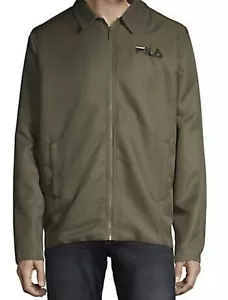 Pre-owned Men’s Fila Orbit Coach Jacket Olive Gray Green Size XXL - Picture 1 of 11
