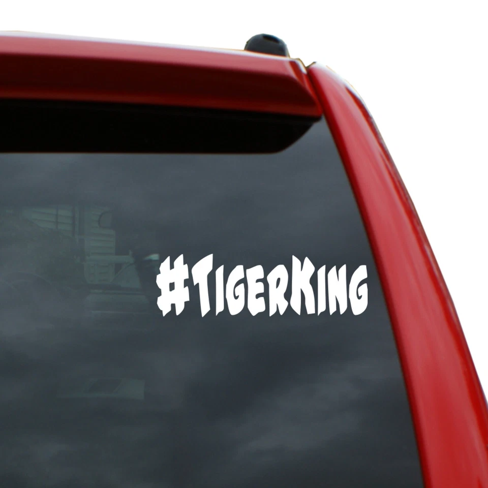#TigerKing Vinilo Calcomanía Adhesiva | Color: Blanco | 1.5" x 5" | Cantidad: 2 Foto 1 de 1