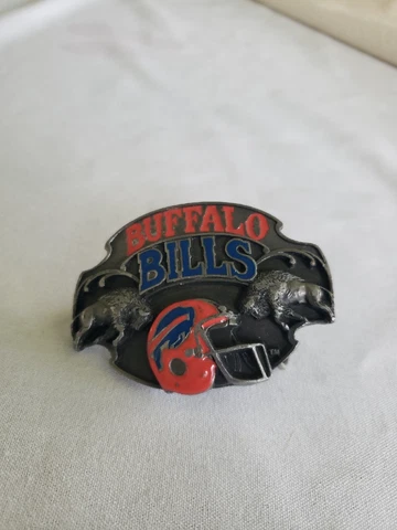 NFL Buffalo Bills Metal Belt Buckle Limited Release Collectors 1987 Vintage Cover