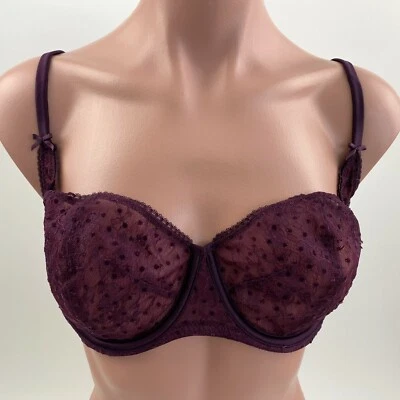 Sutiã Victoria's Secret Dream Angels sem forro balconet Borgonha tamanho 32DDD NOVO COM ETIQUETAS - Imagem 1 de 4