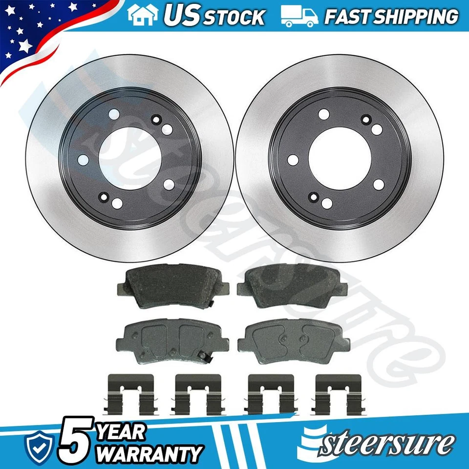 Juego de pastillas de freno de disco trasero rotor de freno de disco para Hyundai Veloster 2012-2015 Foto 1 de 4