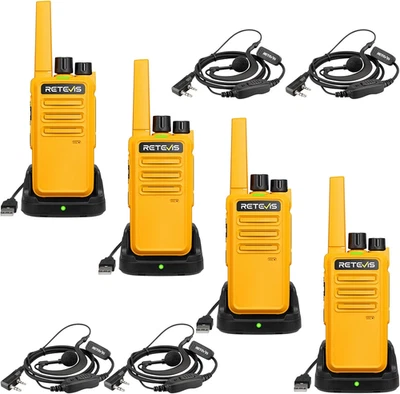 Retevis RT668 Walkie Talkie, PMR446 Walkie Talkie Profesional Con Auriculares, R - Imagen 1 de 4