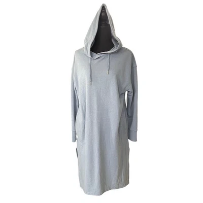 Old Navy Active Hoodie Sweatshirt Dress Womens M Light Blue Lounge Minimalist - Image 1 of 4