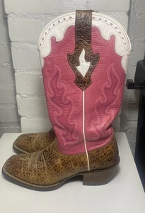 Ariat Pink Cowboy Boots Womens Size 8 B Ladies - Picture 1 of 11